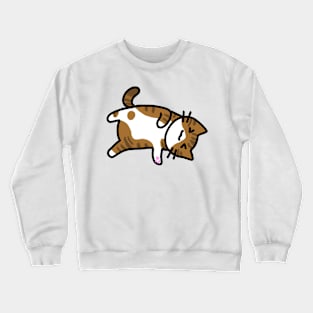 Cinnamon - Brown + White Tabby Crewneck Sweatshirt